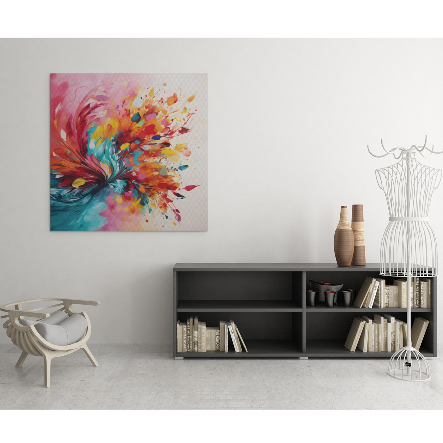 Bloom Abstract Painting – Vibrant Flower Explosion