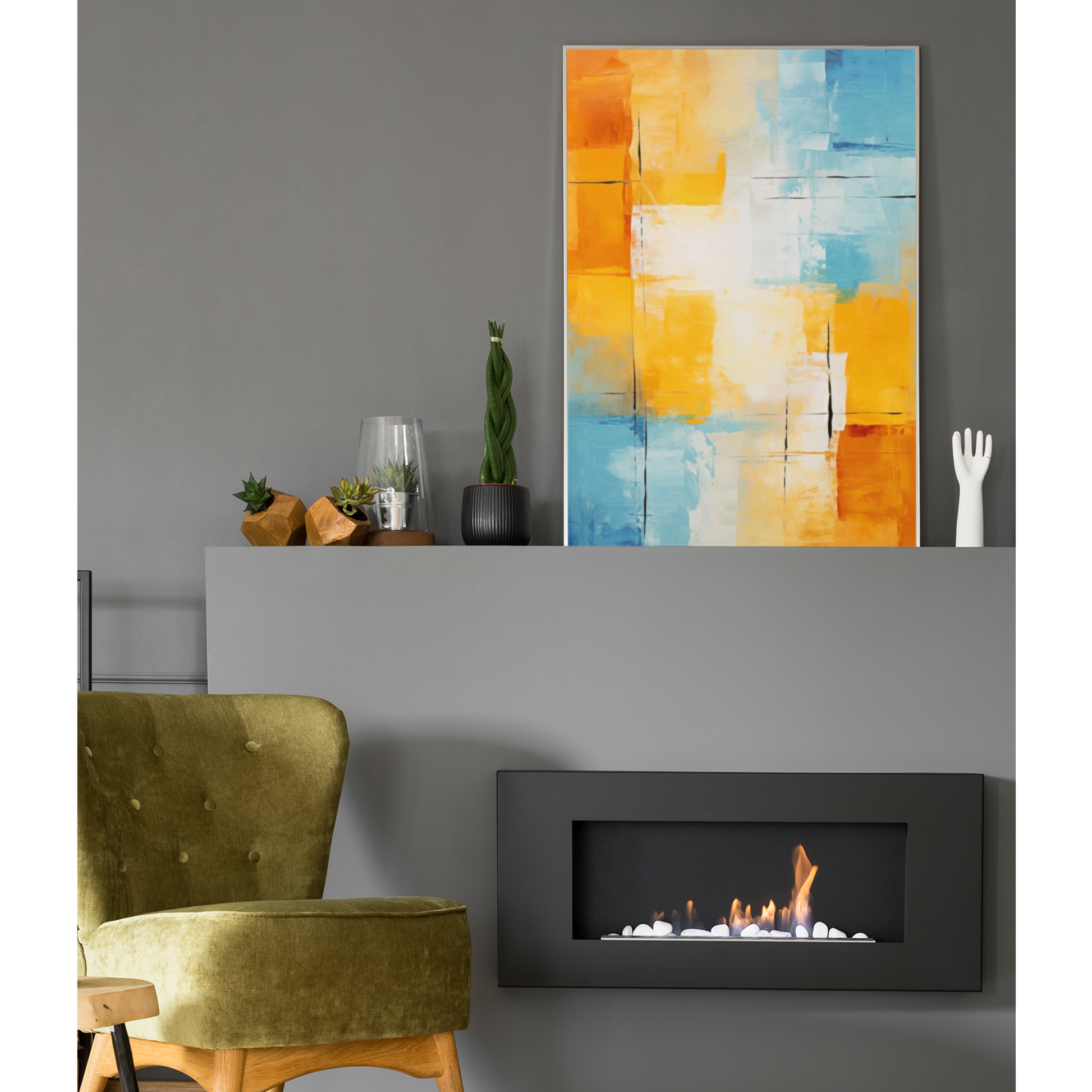 Color Symphony Canvas Art – Vibrant Abstract Painting 