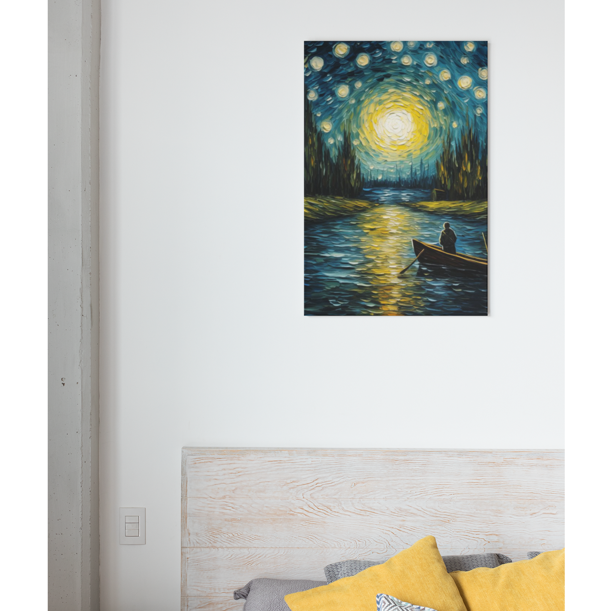 Starry Night Voyage - Van Gogh-Inspired Dreamlike Canvas Art