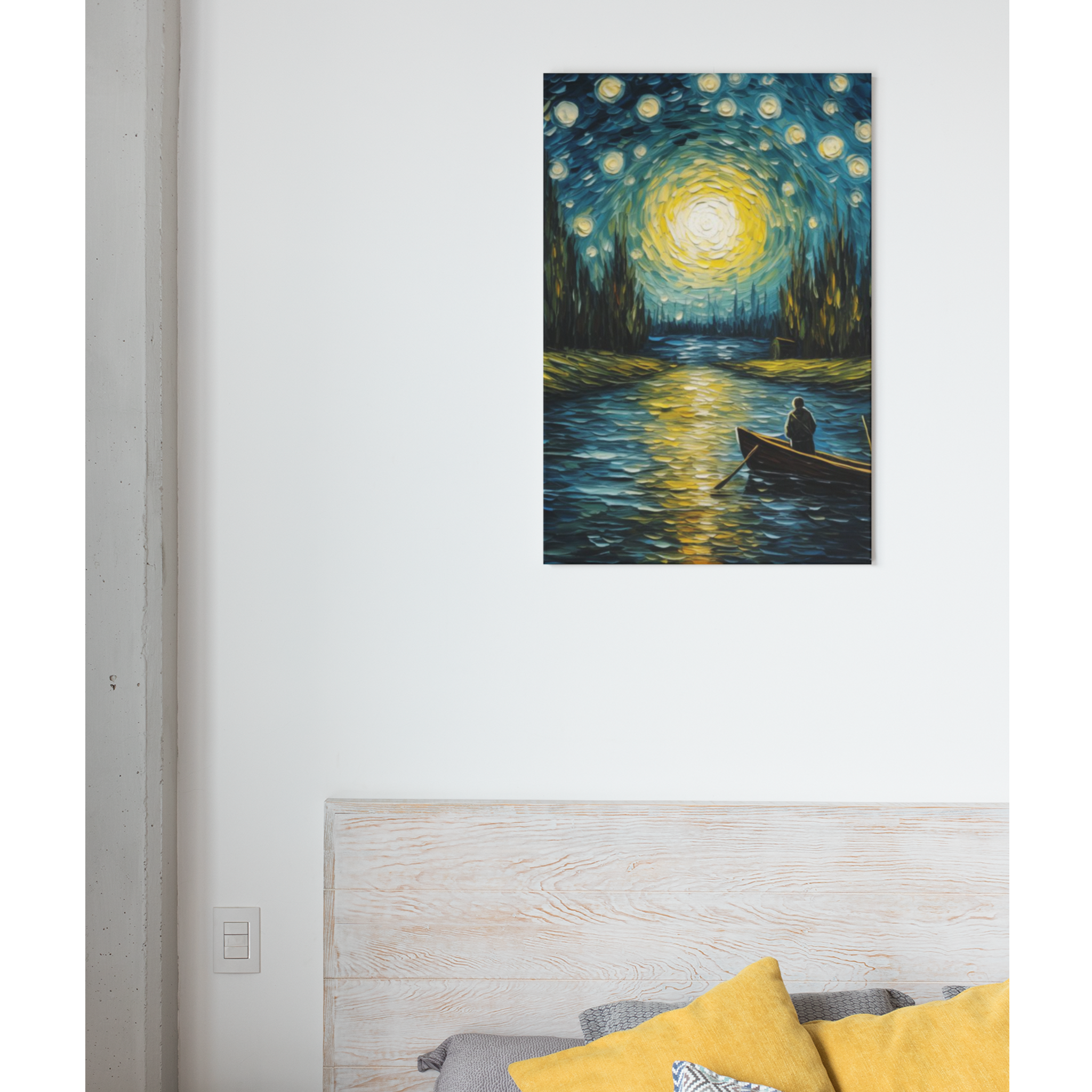 Starry Night Voyage - Van Gogh-Inspired Dreamlike Canvas Art