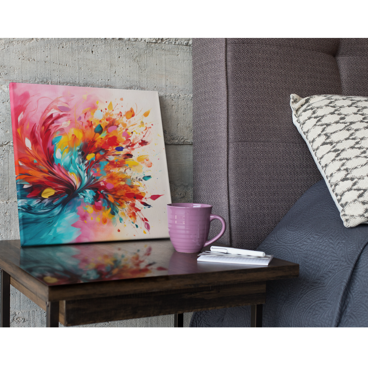 Bloom Abstract Painting – Vibrant Flower Explosion