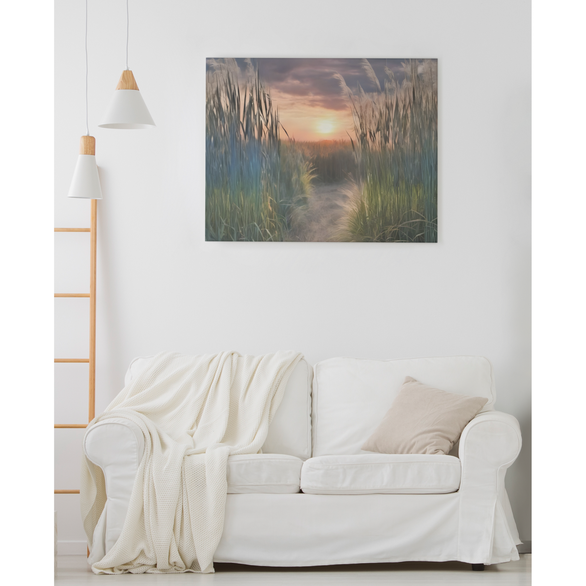 Miscanthus Wall Art - Captivating Tall Grass Landscape for Your Home